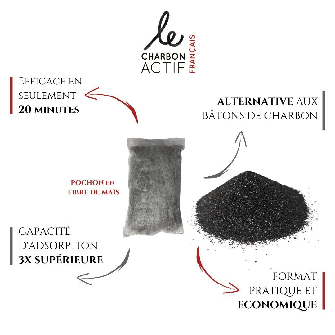 Lot de 2 filtres à eau au charbon végétal actif - Ladykheira Lab