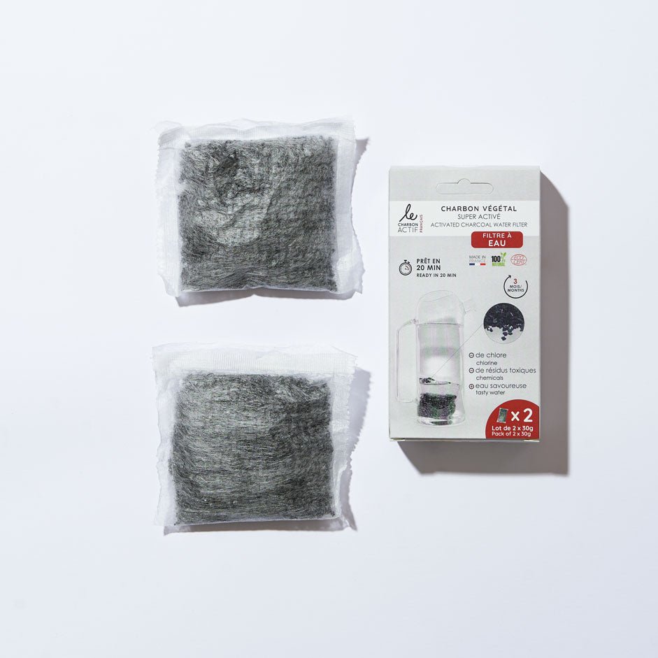 Lot de 2 filtres à eau au charbon végétal actif - Ladykheira Lab