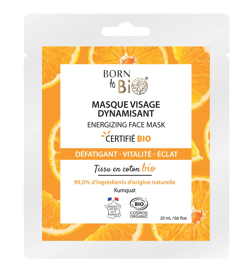 Masque visage Dynamisant en coton - Certifié Bio - Ladykheira Lab