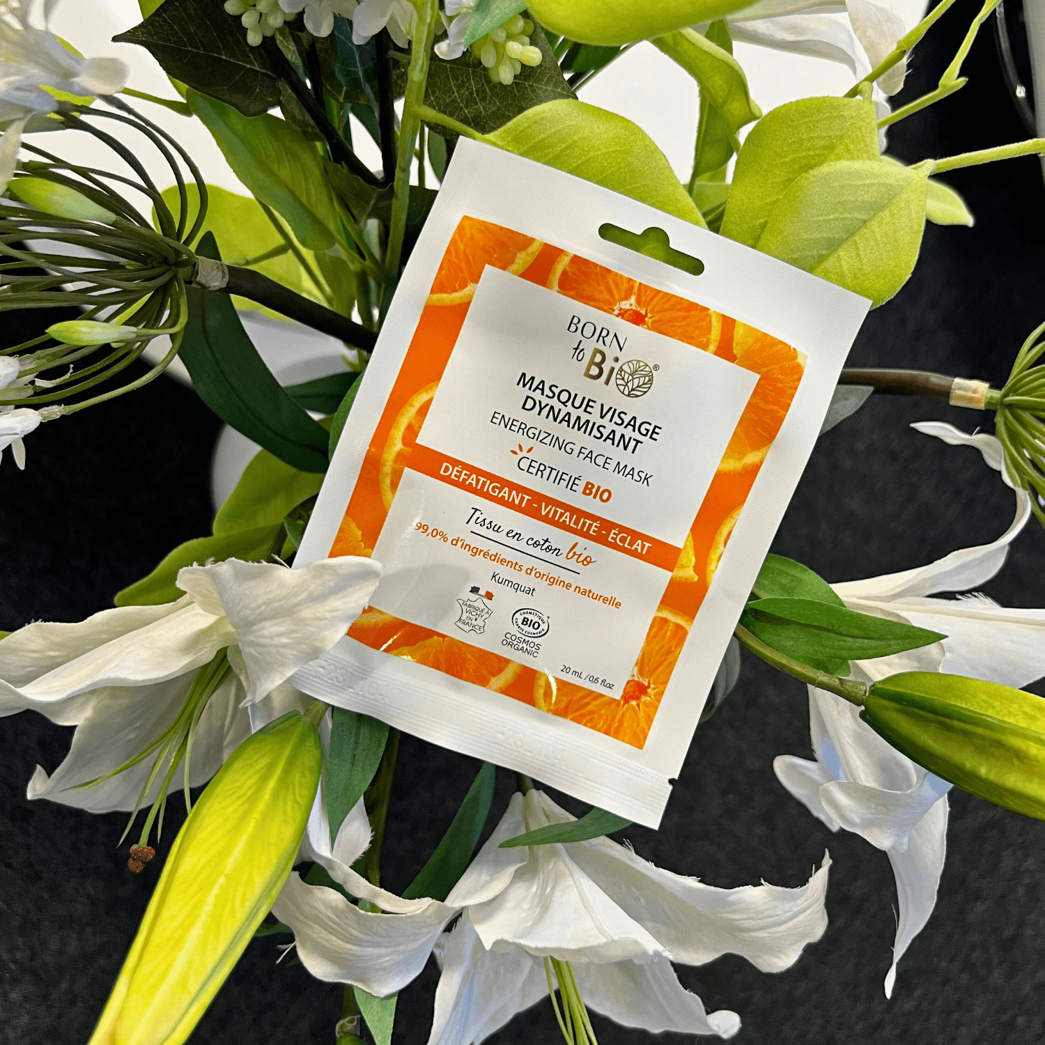 Masque visage Dynamisant en coton - Certifié Bio - Ladykheira Lab