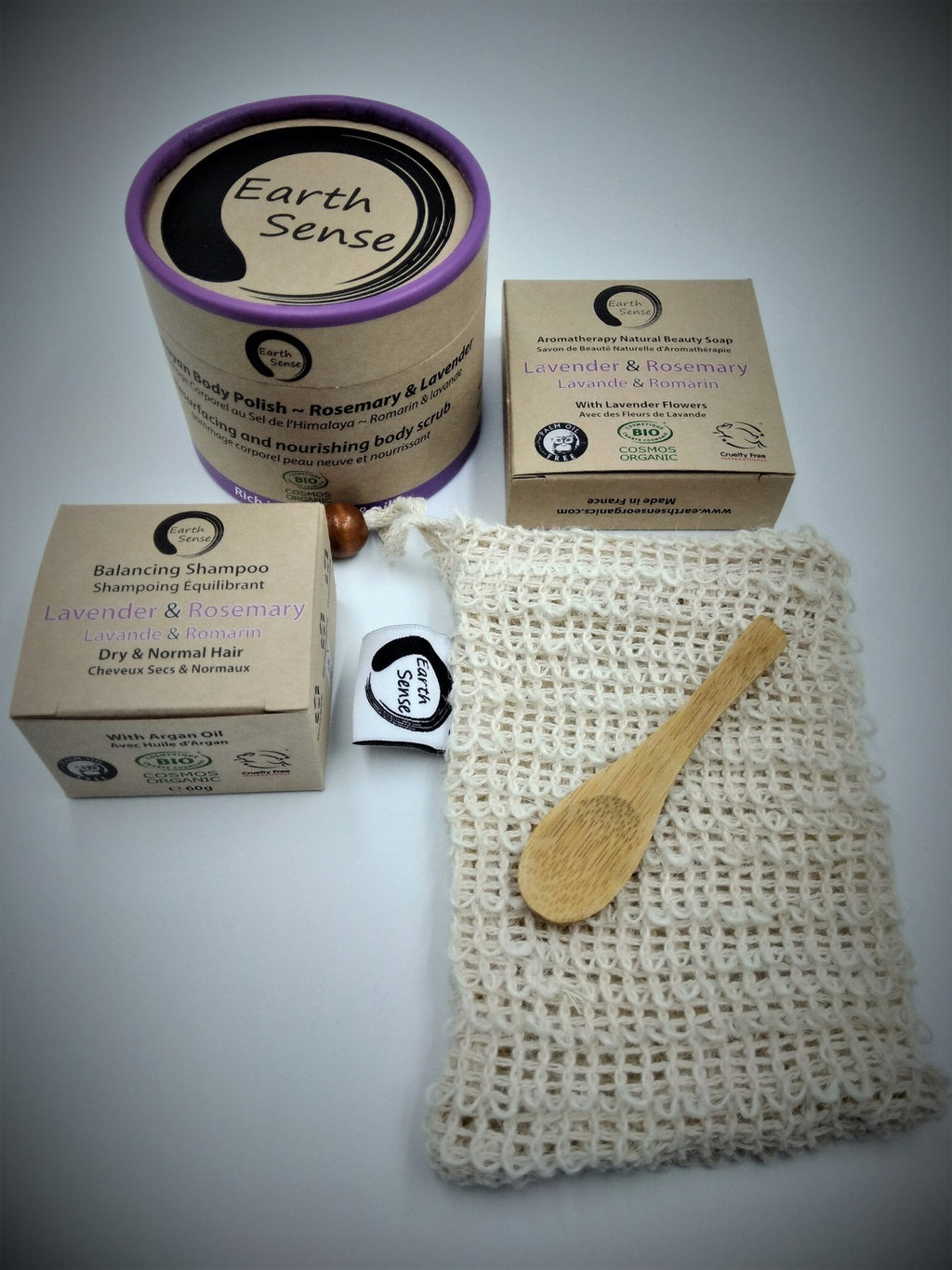 Organic Certified Solid Soap - Lavender & Rosemary with Lavender flowers 90g - Ladykheira Lab