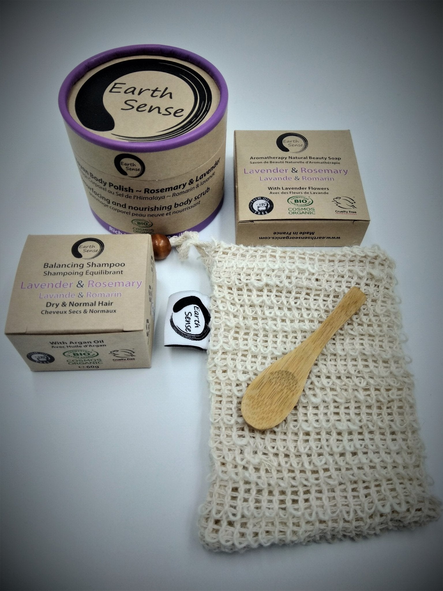 Organic Certified Solid Soap - Lavender & Rosemary with Lavender flowers 90g - Ladykheira Lab
